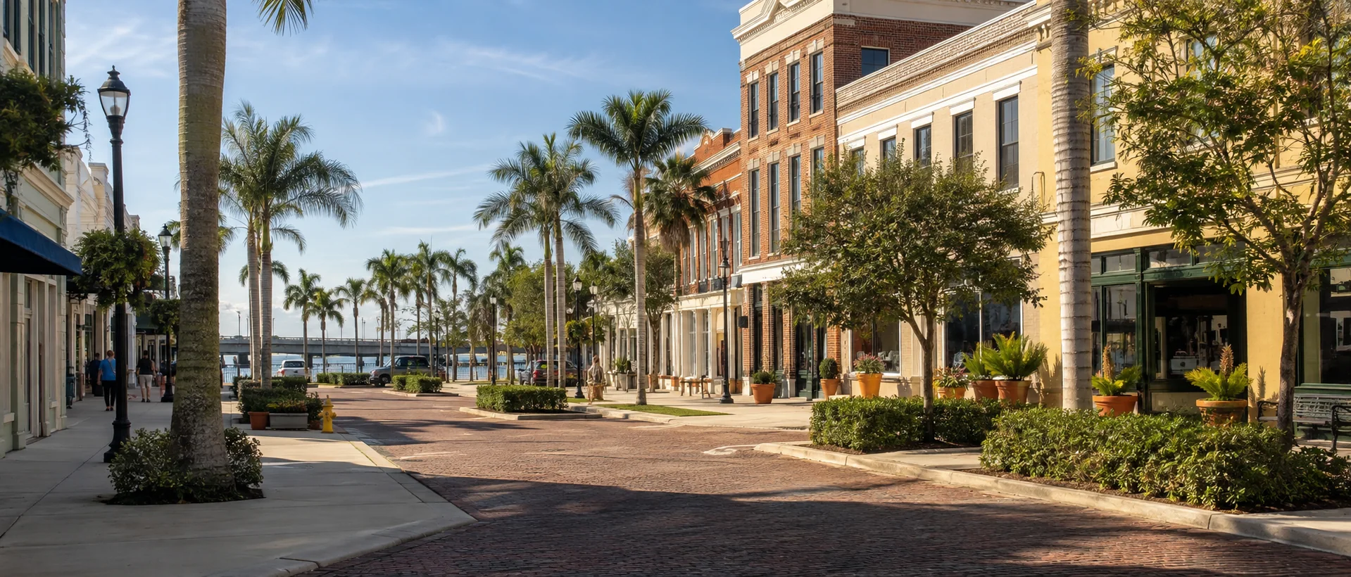 Waterfront homes, screened lanais and docks along a canal in southwest Cape Coral.