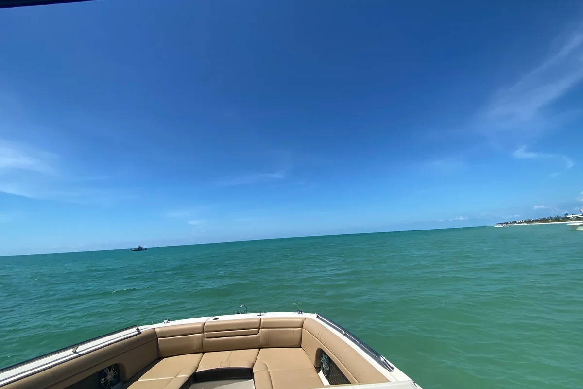 Dark storm front approaching across Southwest Florida waters