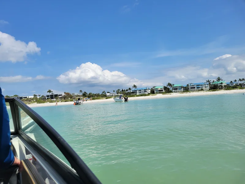 Boats gathered at a Southwest Florida sandbar