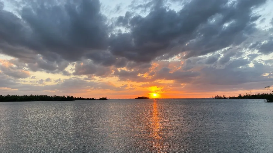 Wide sunset view over Pine Island Sound